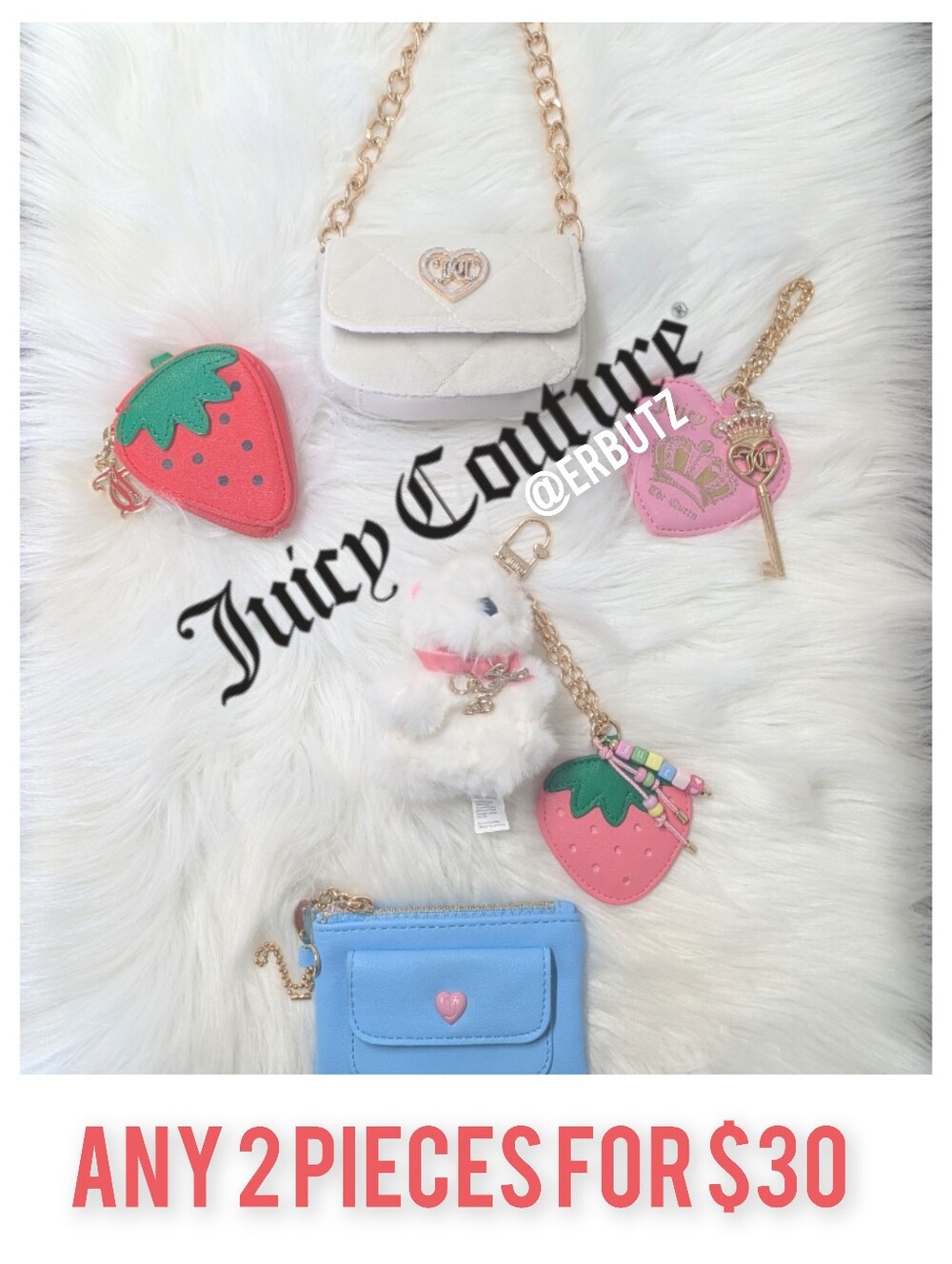 Juicy Couture 🛍️ANY 2 FOR $30🛍️ Bag Charms / Coin Purses / Mini Wallets